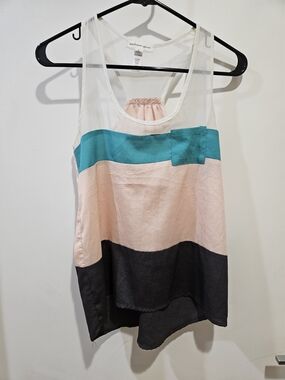Ambiance Colorblock Tank Top in Teal, Blush & Black